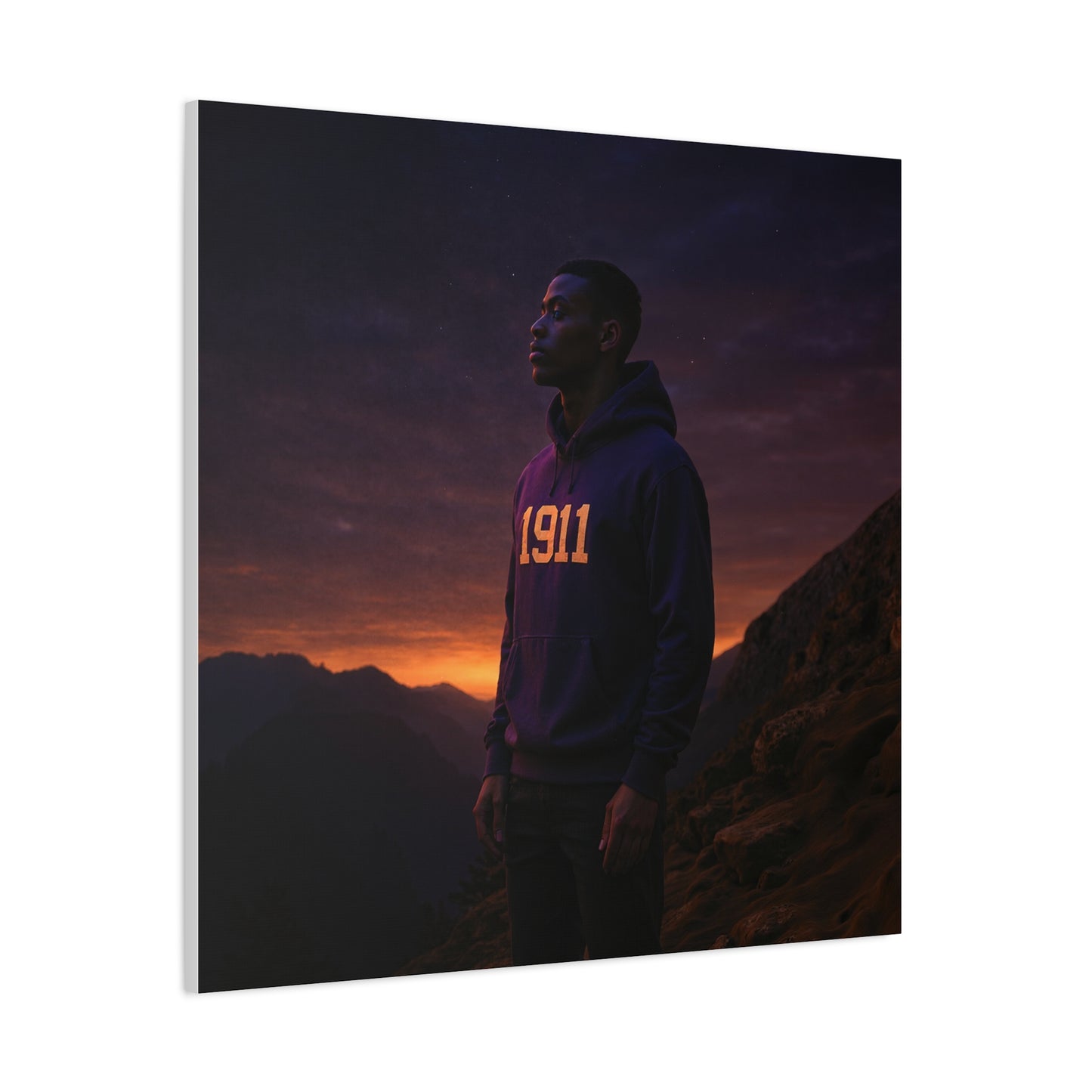 Purple & gold hoodie nightfall mountain watcher brother of 1911