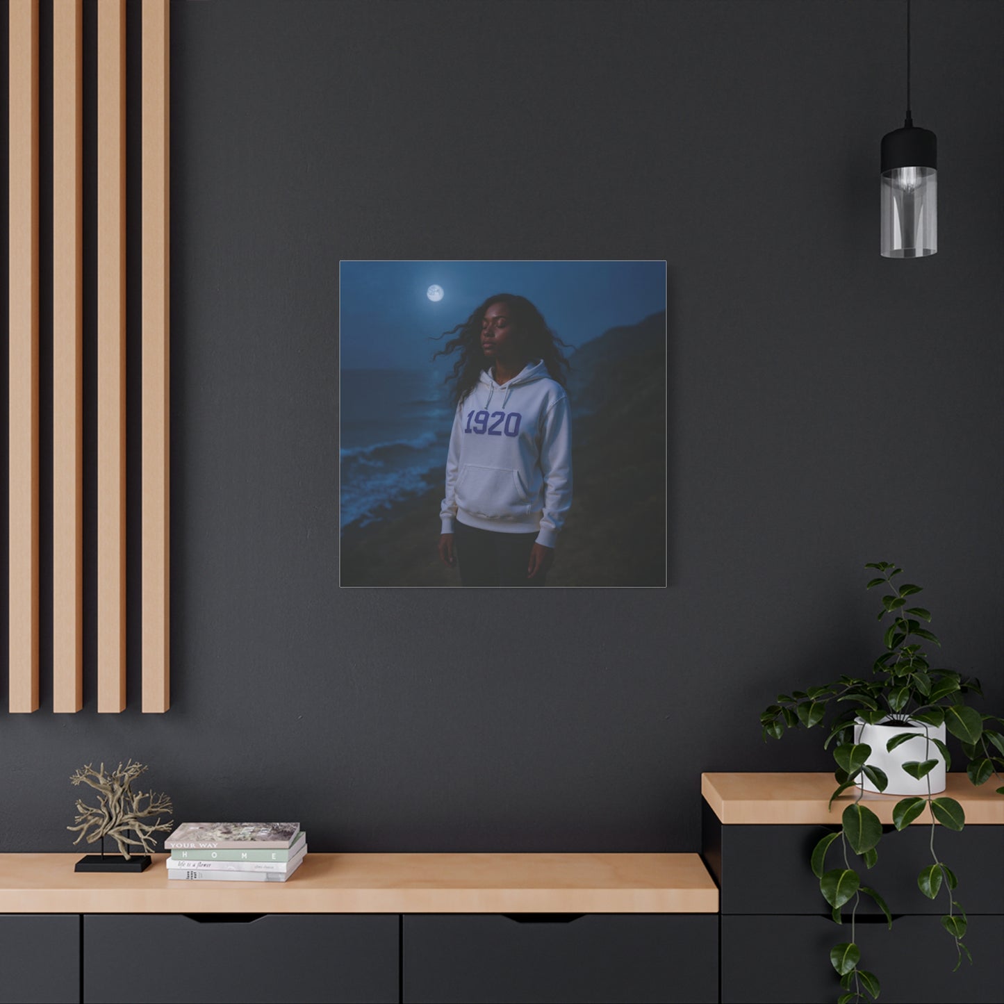 Hoodie reflections of the ocean sister of 1920 white & royal blue