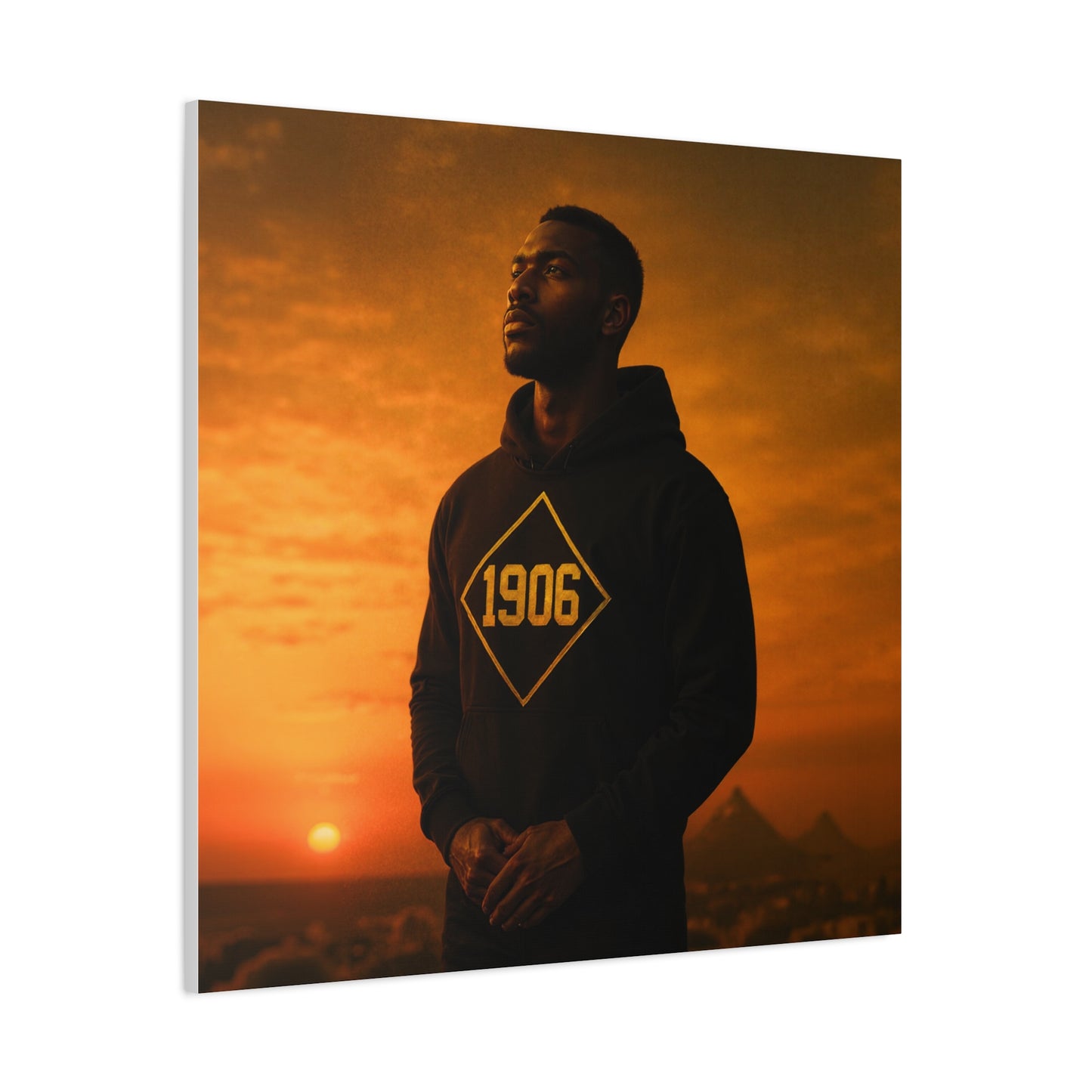 Hoodie brother of 1906 black & gold pyramid lights