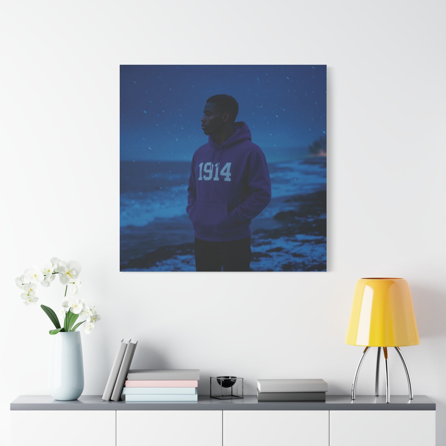 Royal blue & white hoodie Ice ocean winds brother of 1914