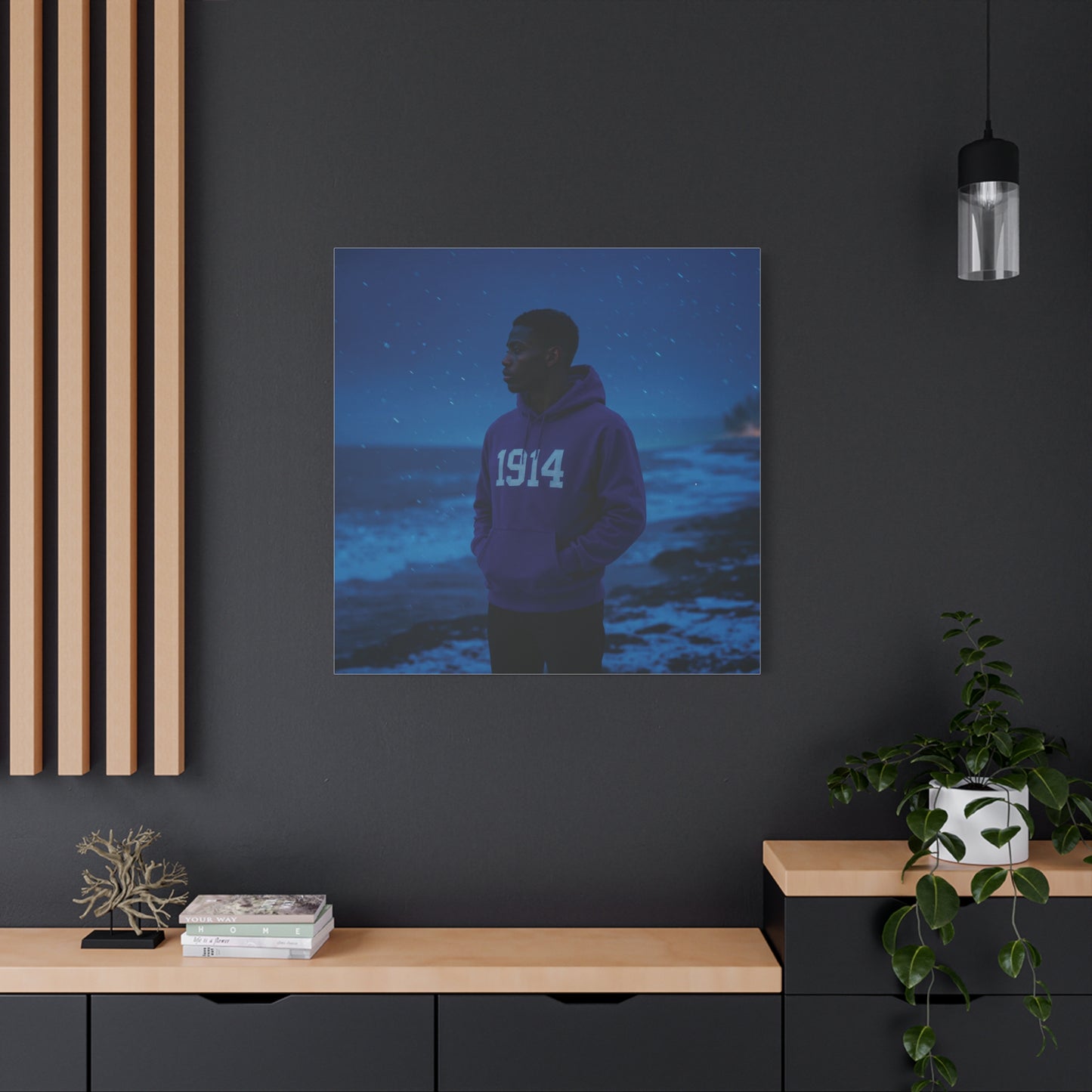 Royal blue & white hoodie Ice ocean winds brother of 1914