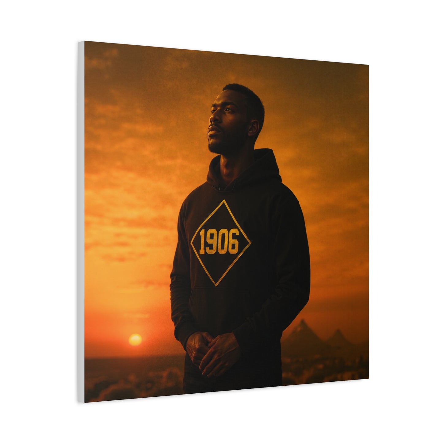 Hoodie brother of 1906 black & gold pyramid lights