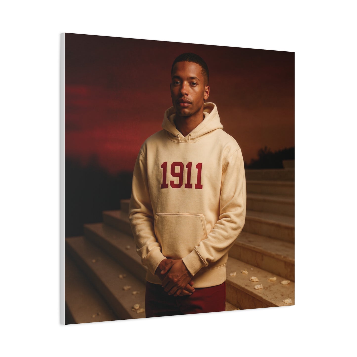 Hoodie cream & crimson twilight leader brother of 1911