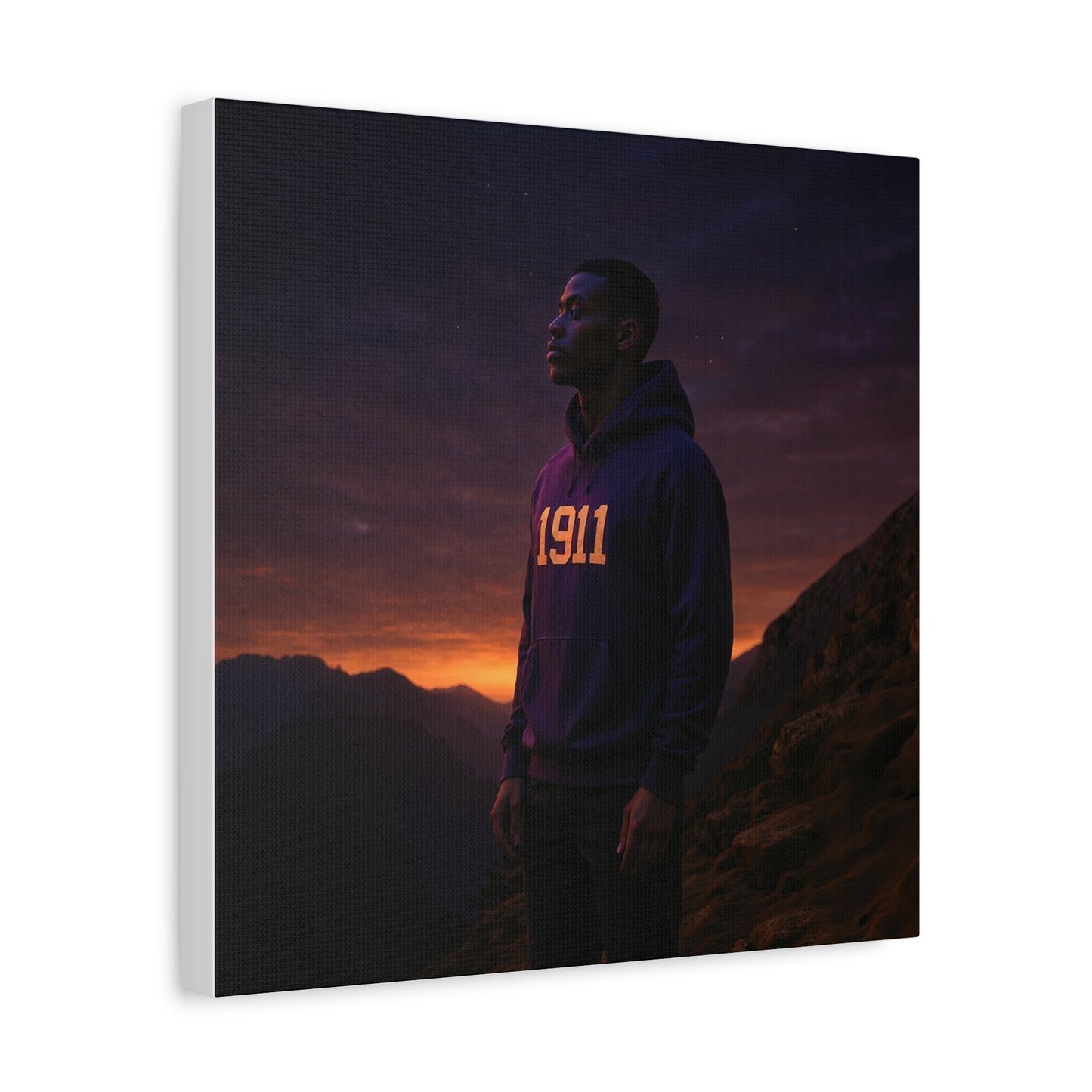 Purple & gold hoodie nightfall mountain watcher brother of 1911