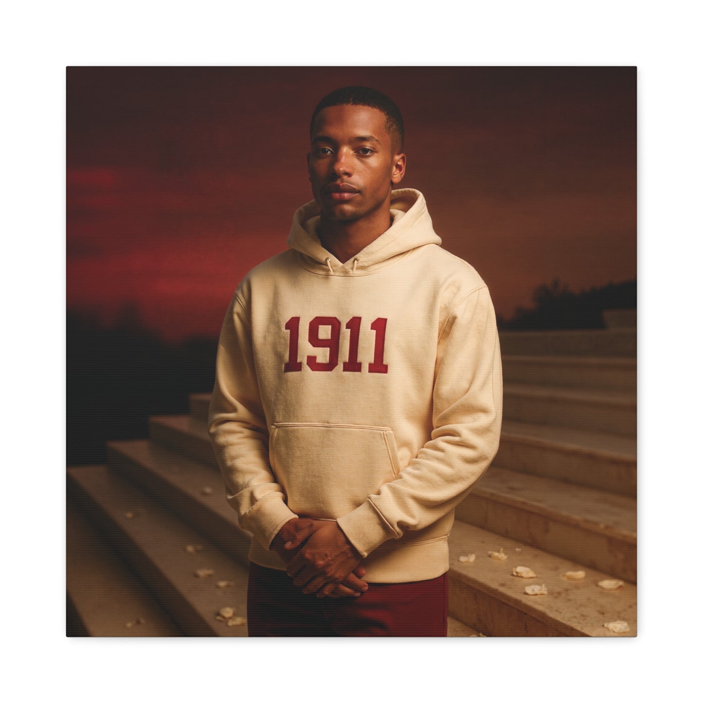 Hoodie cream & crimson twilight leader brother of 1911