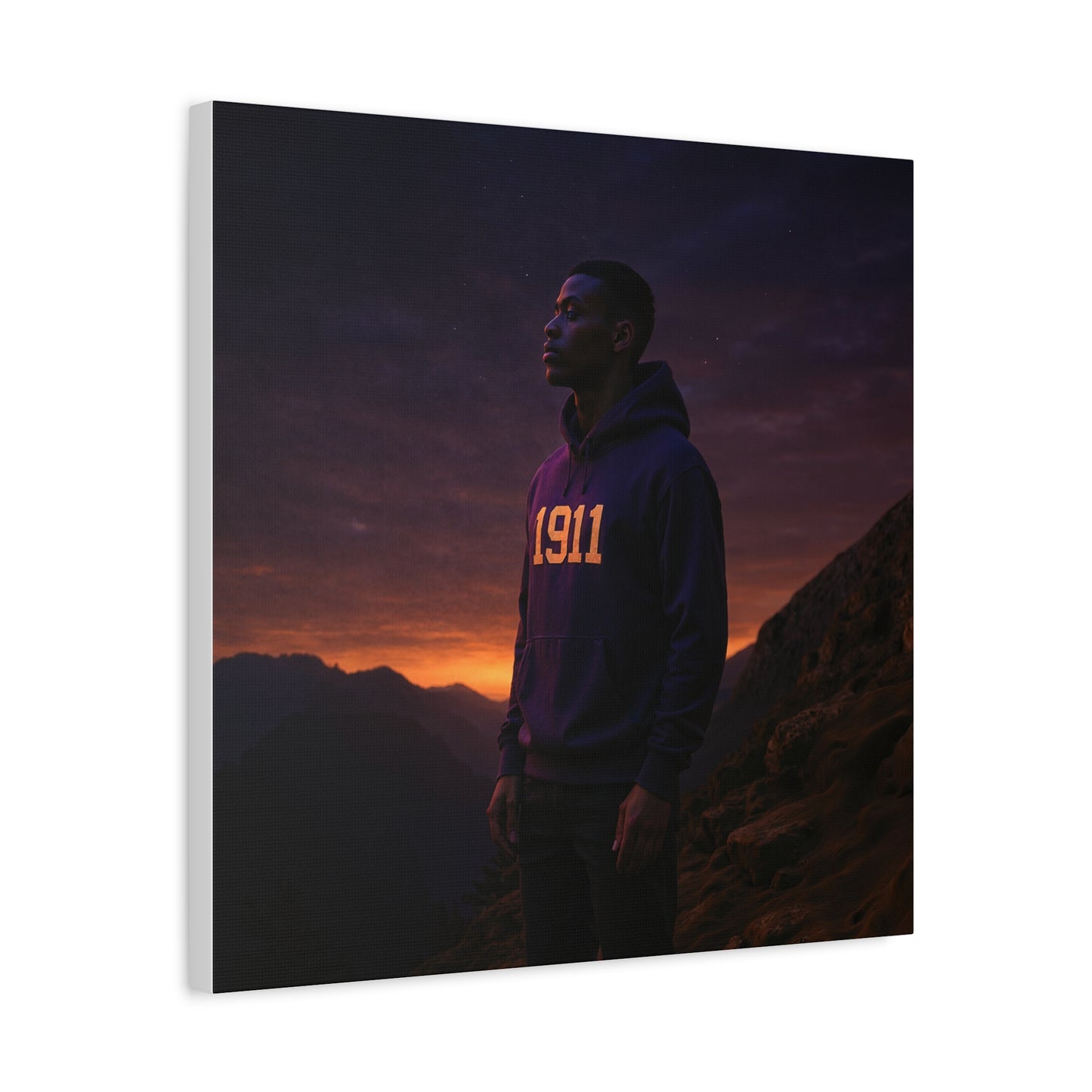 Purple & gold hoodie nightfall mountain watcher brother of 1911