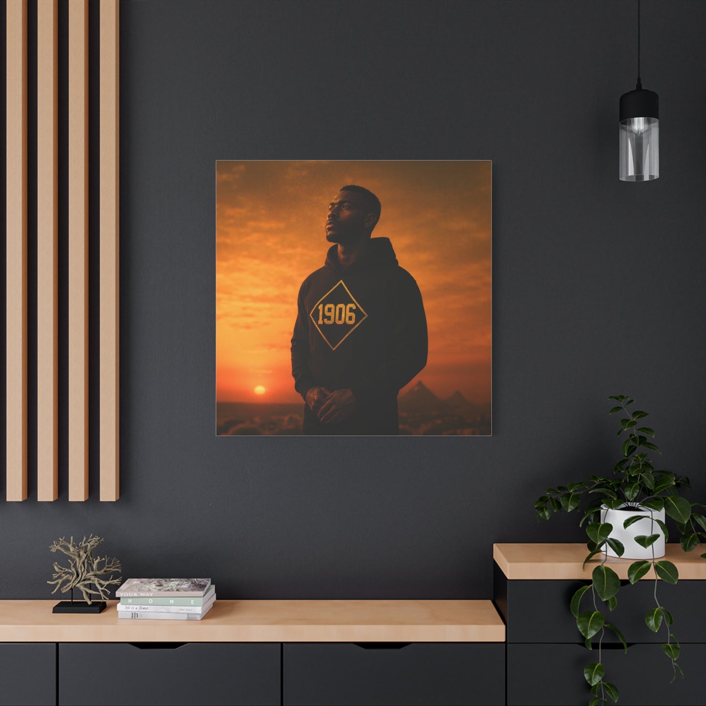 Hoodie brother of 1906 black & gold pyramid lights