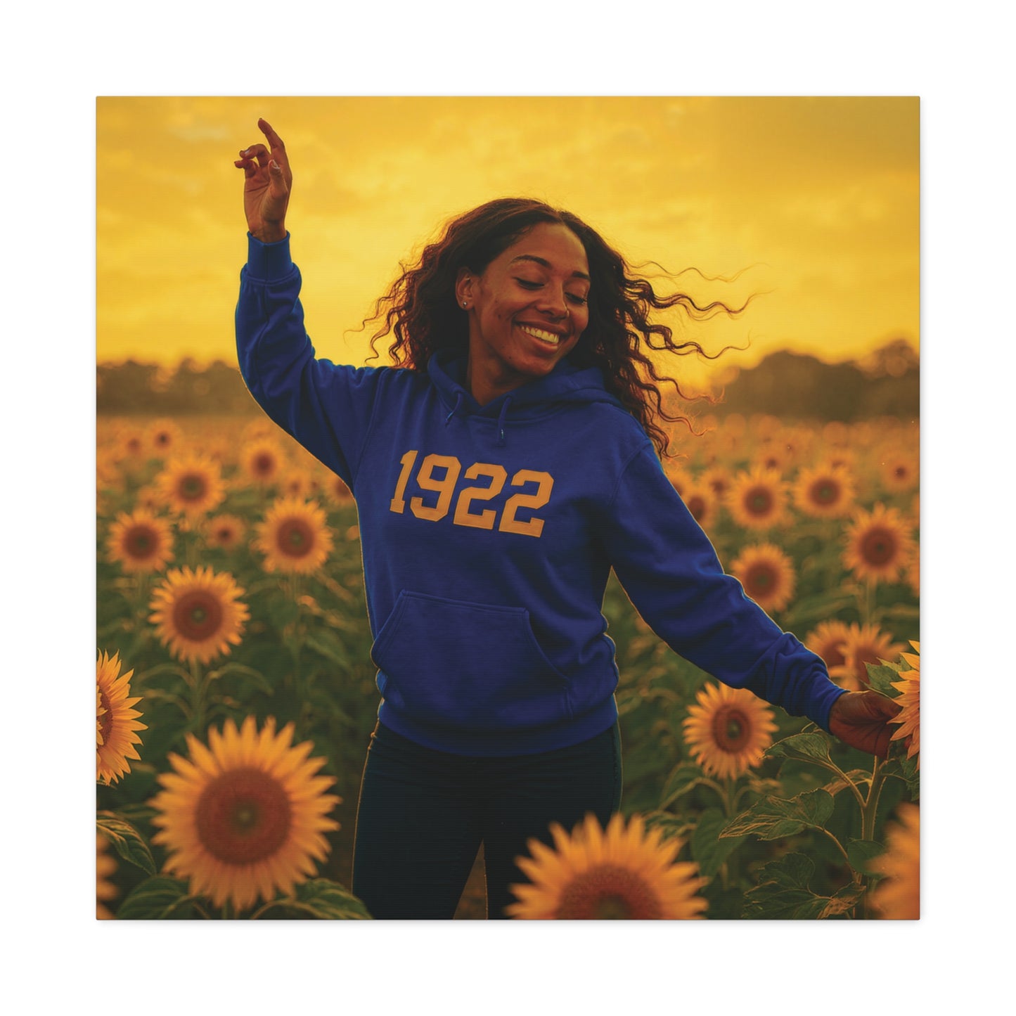 Hoodie Sunlit Sister of 1922 royal blue & gold