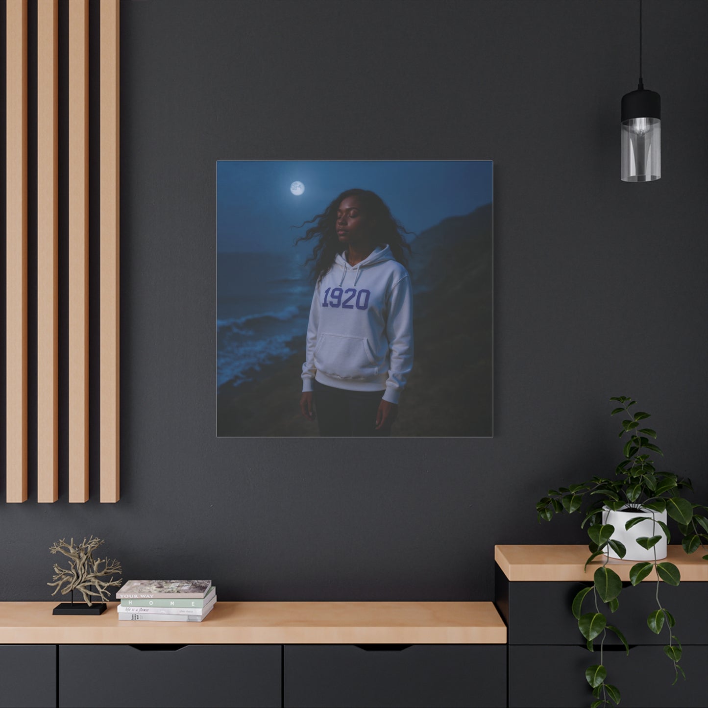 Hoodie reflections of the ocean sister of 1920 white & royal blue
