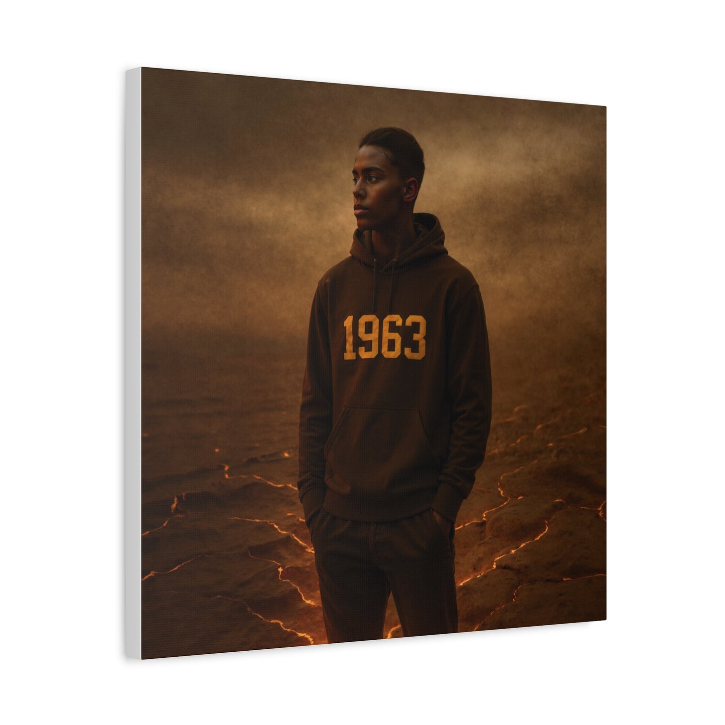 Brown & gold Hoodie resilient fire warrior brother of 1963