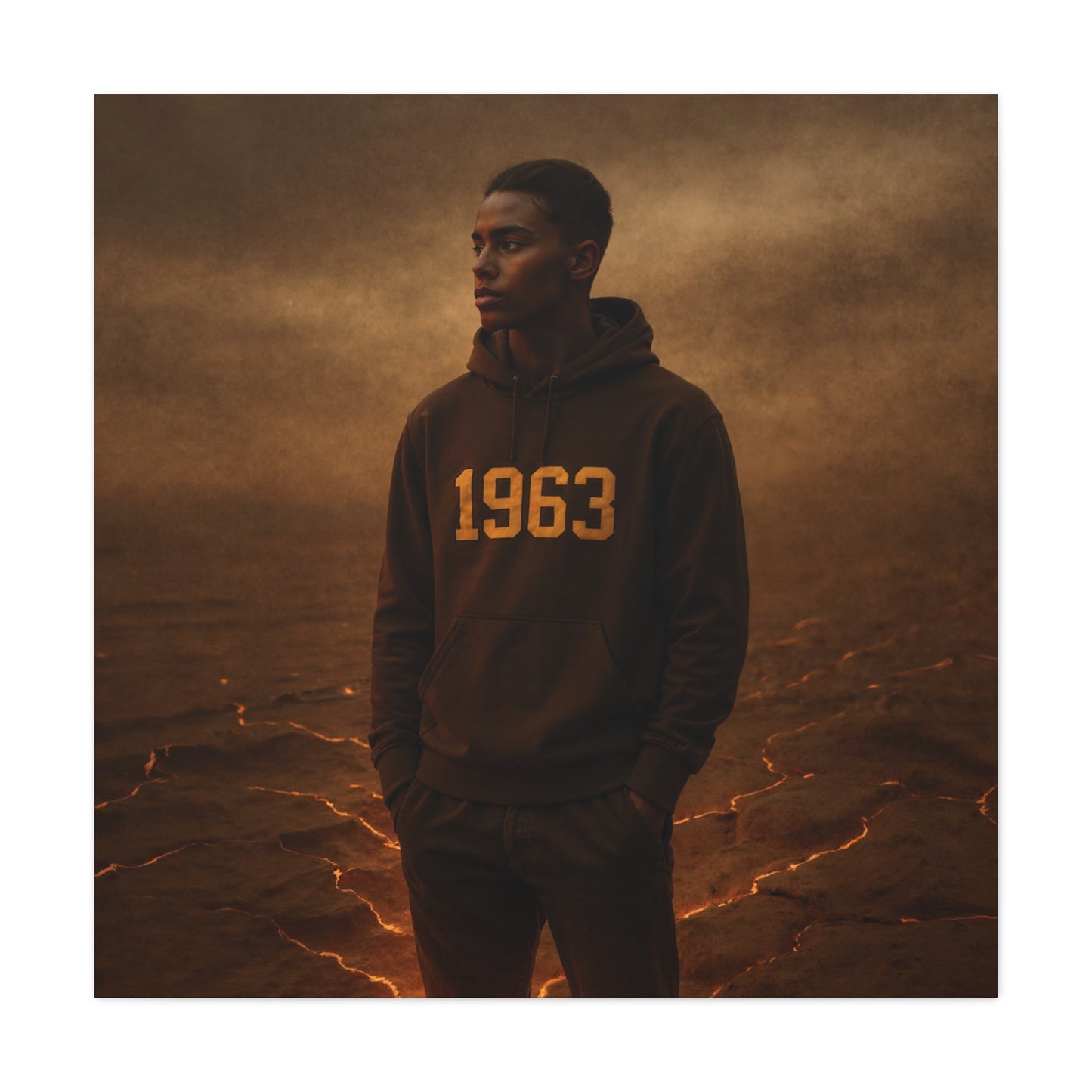 Brown & gold Hoodie resilient fire warrior brother of 1963