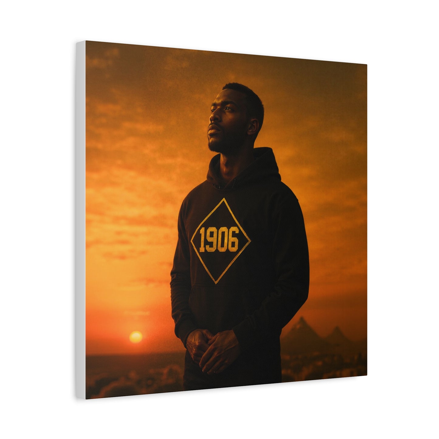 Hoodie brother of 1906 black & gold pyramid lights