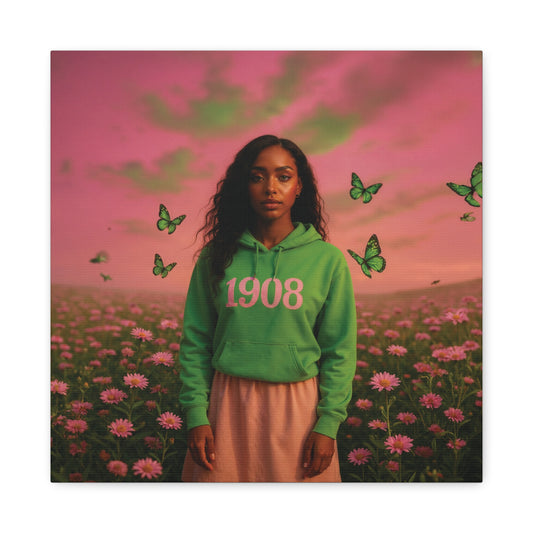Hoodie green & pink sister of 1908 Garden of Grace