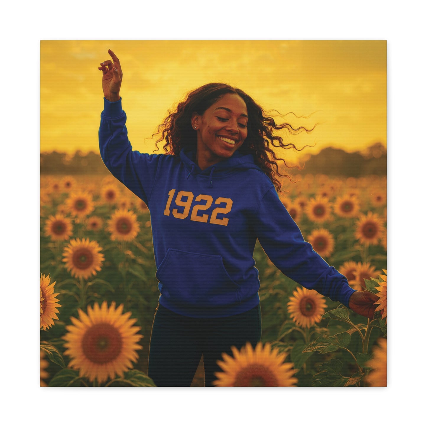 Hoodie Sunlit Sister of 1922 royal blue & gold