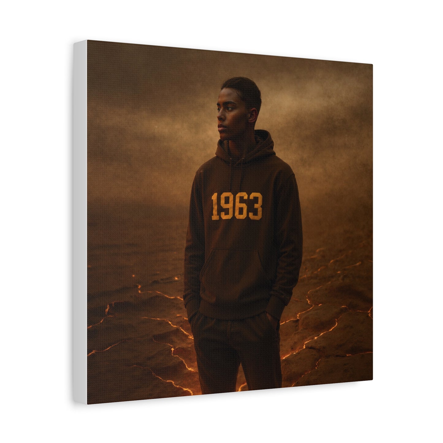Brown & gold Hoodie resilient fire warrior brother of 1963