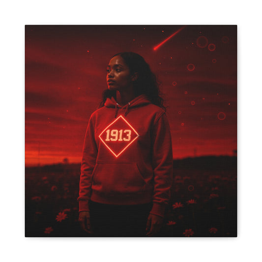 Crimson & cream hoodie Flame of Change sister of 1913