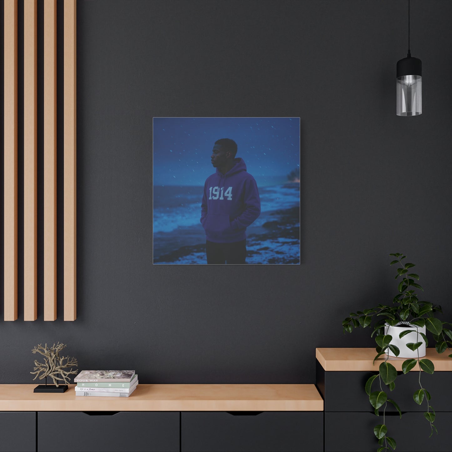 Royal blue & white hoodie Ice ocean winds brother of 1914